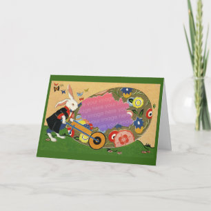 Festiva Tarjeta personalizada de corte de huevos de pascua