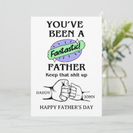 Festiva Tarjeta personalizada de día del padre fantástica