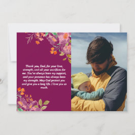 Festiva Tarjeta personalizada de Feliz Día del Padre con f