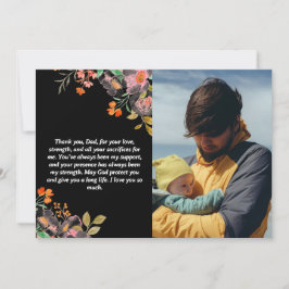 Festiva Tarjeta personalizada de Feliz Día del Padre con f