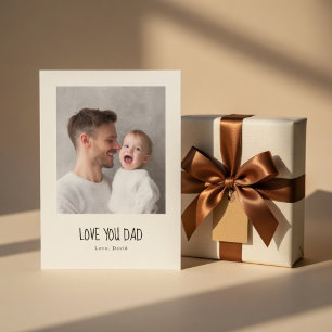 Festiva Tarjeta Personalizada de Fotos para Papá   Día del