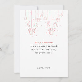Festiva Tarjeta personalizada de Navidades de marido