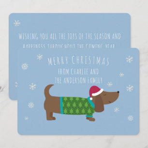 Festiva Tarjeta personalizada de Navidades de Personalizad