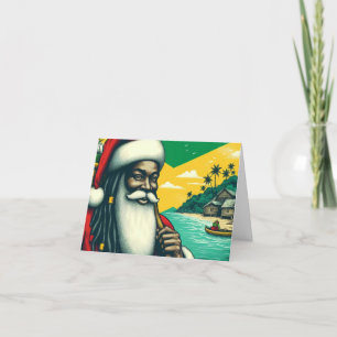 Festiva Tarjeta personalizada de Navidades Santa del Carib