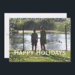 Festiva Tarjeta personalizada de nevada con foto completa<br><div class="desc">Todo el texto es completamente personalizable para que puedas crear una tarjeta personalizada justo como la deseas.</div>