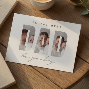 Festiva Tarjeta Personalizada de Papá con Foto Mejor Pap