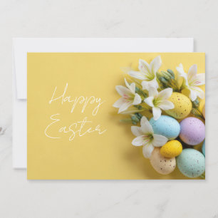 Festiva Tarjeta personalizada de Pascua con huevos de Pasc