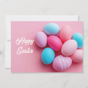 Festiva Tarjeta personalizada de Pascua con huevos de Pasc