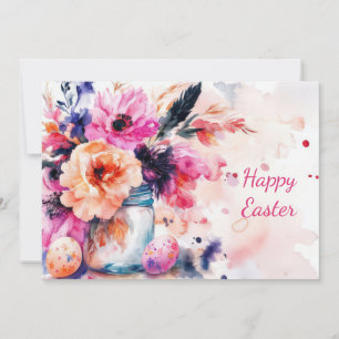Festiva Tarjeta personalizada de Pascua con huevos de Pasc