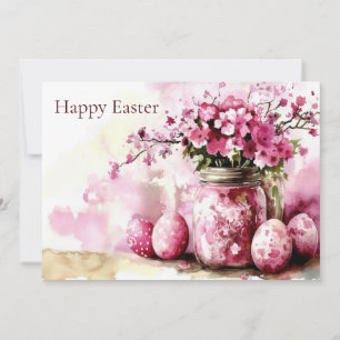 Festiva Tarjeta personalizada de Pascua con huevos de Pasc