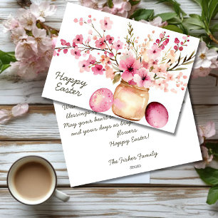 Festiva Tarjeta personalizada de Pascua con huevos de Pasc