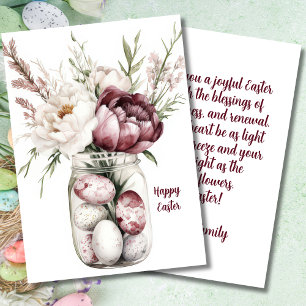 Festiva Tarjeta personalizada de Pascua con huevos de Pasc
