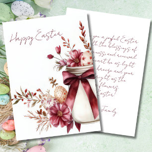 Festiva Tarjeta personalizada de Pascua con huevos de Pasc