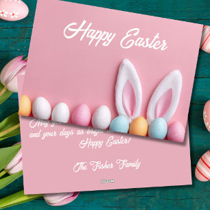 Festiva Tarjeta personalizada de Pascua con huevos de Pasc