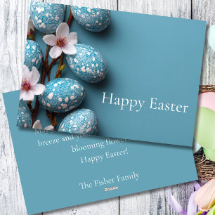 Festiva Tarjeta personalizada de Pascua con huevos de Pasc