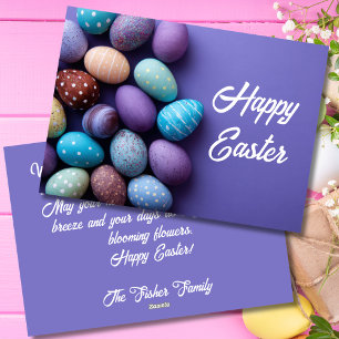 Festiva Tarjeta personalizada de Pascua con huevos de Pasc