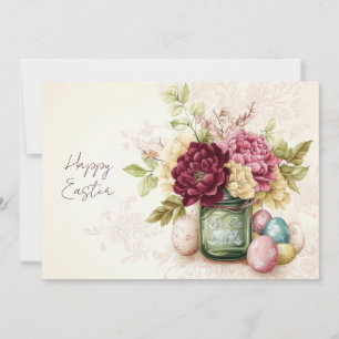 Festiva Tarjeta personalizada de Pascua con huevos de Pasc