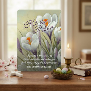 Festiva Tarjeta personalizada de Pascua floral de Crocus '