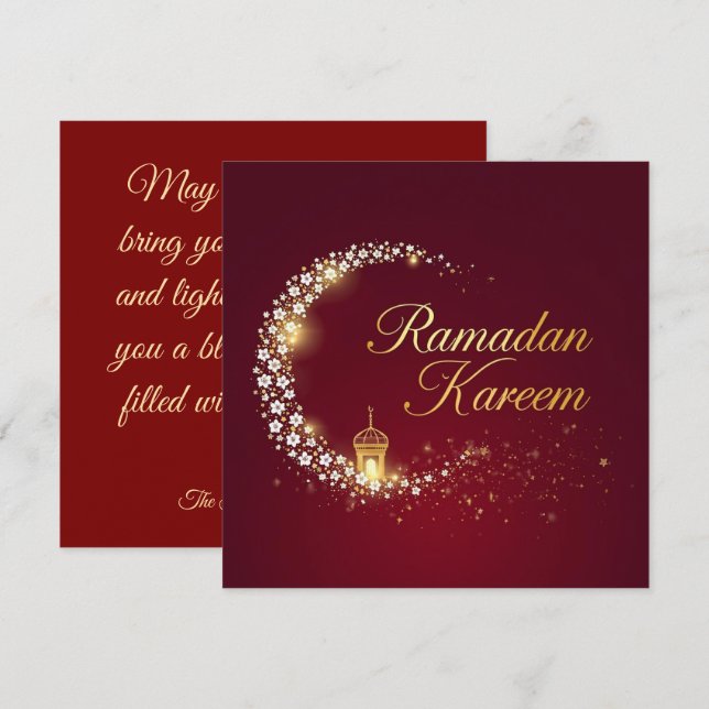 Festiva Tarjeta personalizada de vacaciones de Ramadan Kar (Anverso / Reverso)