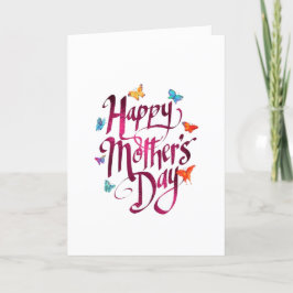 Festiva Tarjeta personalizada del día de la madre - maripo