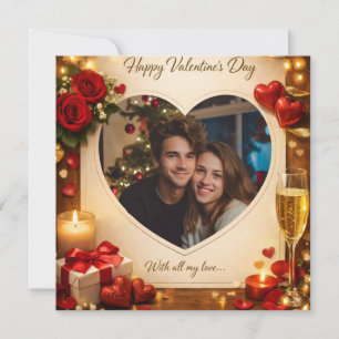 Festiva Tarjeta personalizada del Día de San Valentín con