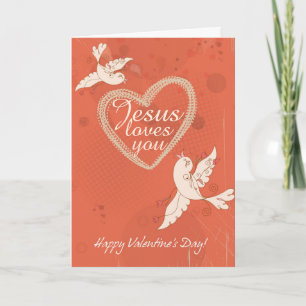 Festiva Tarjeta personalizada del día de San Valentín Jesú