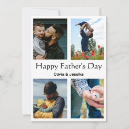 Festiva Tarjeta personalizada del Día del Padre con foto