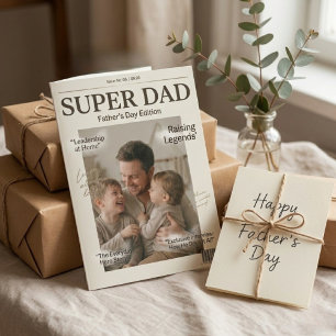 Festiva Tarjeta Personalizada del Día del Padre Super Papá