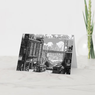 Festiva Tarjeta personalizada en blanco y negro de San Fra