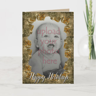 Festiva Tarjeta personalizada Felices Fiestas Tarjeta no c