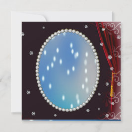 Festiva Tarjeta personalizada Glamour Pearl Navidades
