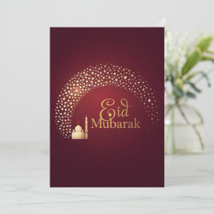 Festiva Tarjeta personalizada moderna de Eid Mubarak