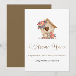Festiva Tarjeta personalizada Realtor Welcome Home