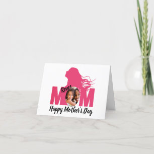 Festiva Tarjeta personalizada simple feliz del día de la m