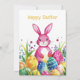 Festiva Tarjeta personalizado de Pascua con huevos de Pasc