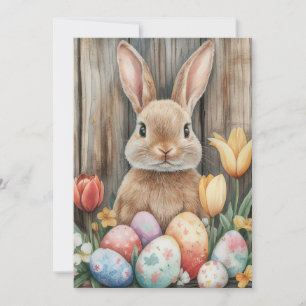 Festiva Tarjeta personalizado de Pascua con huevos de Pasc