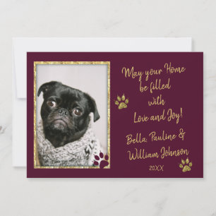 Festiva Tarjeta personalizado para los amantes del perro