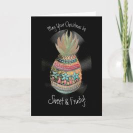 Festiva Tarjeta Pineapple para navidades