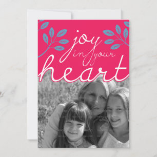 Festiva Tarjeta plana 5x7 Alegría en tu corazón
