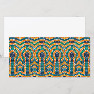 Festiva TARJETA PLANA 8x4 MOSAICO DE ICONOS DORADOS