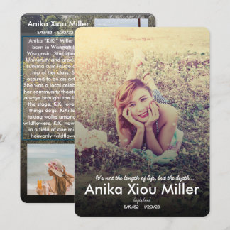 Festiva Tarjeta plana conmemorativa de flores silvestres