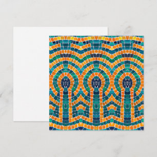 Festiva Tarjeta plana cuadrada de iCONOS ORO MOSAIC de 5,2