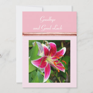 Festiva Tarjeta plana de Adiós y Buena Suerte