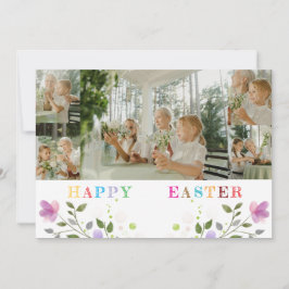Festiva Tarjeta plana de colaje de fotos personalizadas de