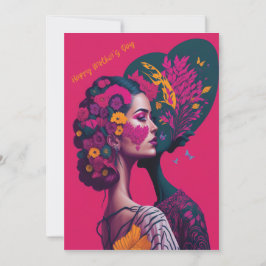 Festiva Tarjeta plana de Día de la Madre agradecida