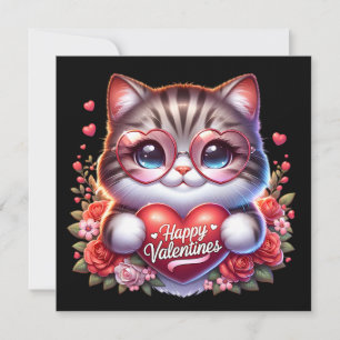 Festiva Tarjeta plana de día de San Valentín