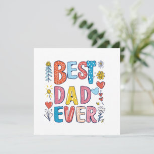 Festiva Tarjeta plana de día del padre