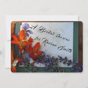 Festiva Tarjeta plana de ducha de novia