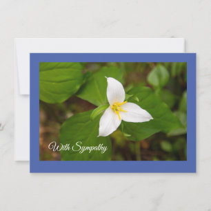Festiva Tarjeta plana de flores salvajes Trillium