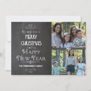 Festiva Tarjeta plana de foto con tipografía moderna de pi